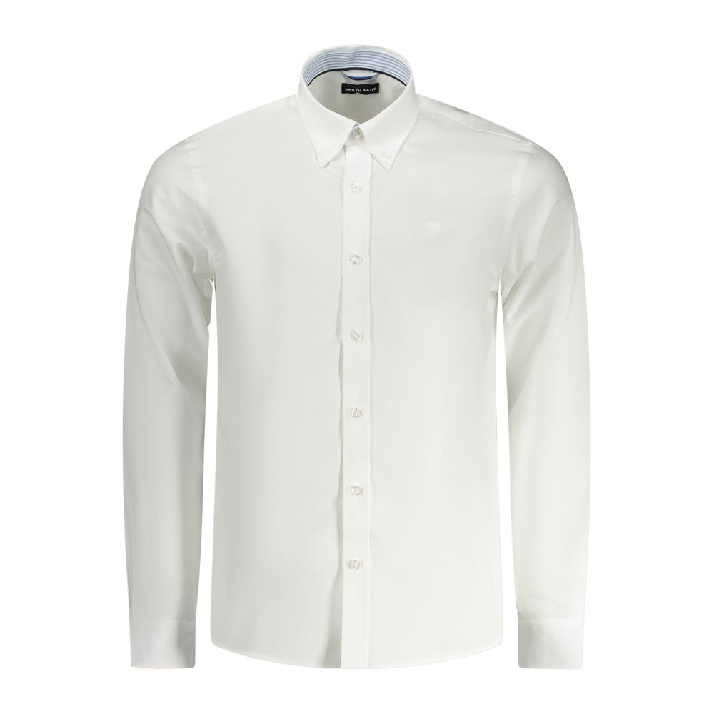 White Cotton Men Shirt