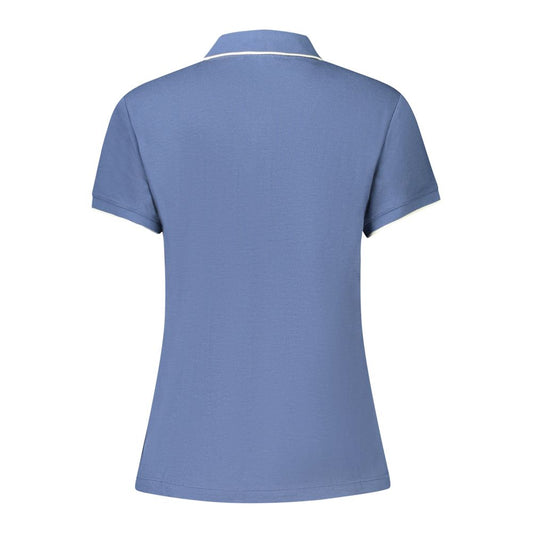 Blue Cotton Polo Shirt