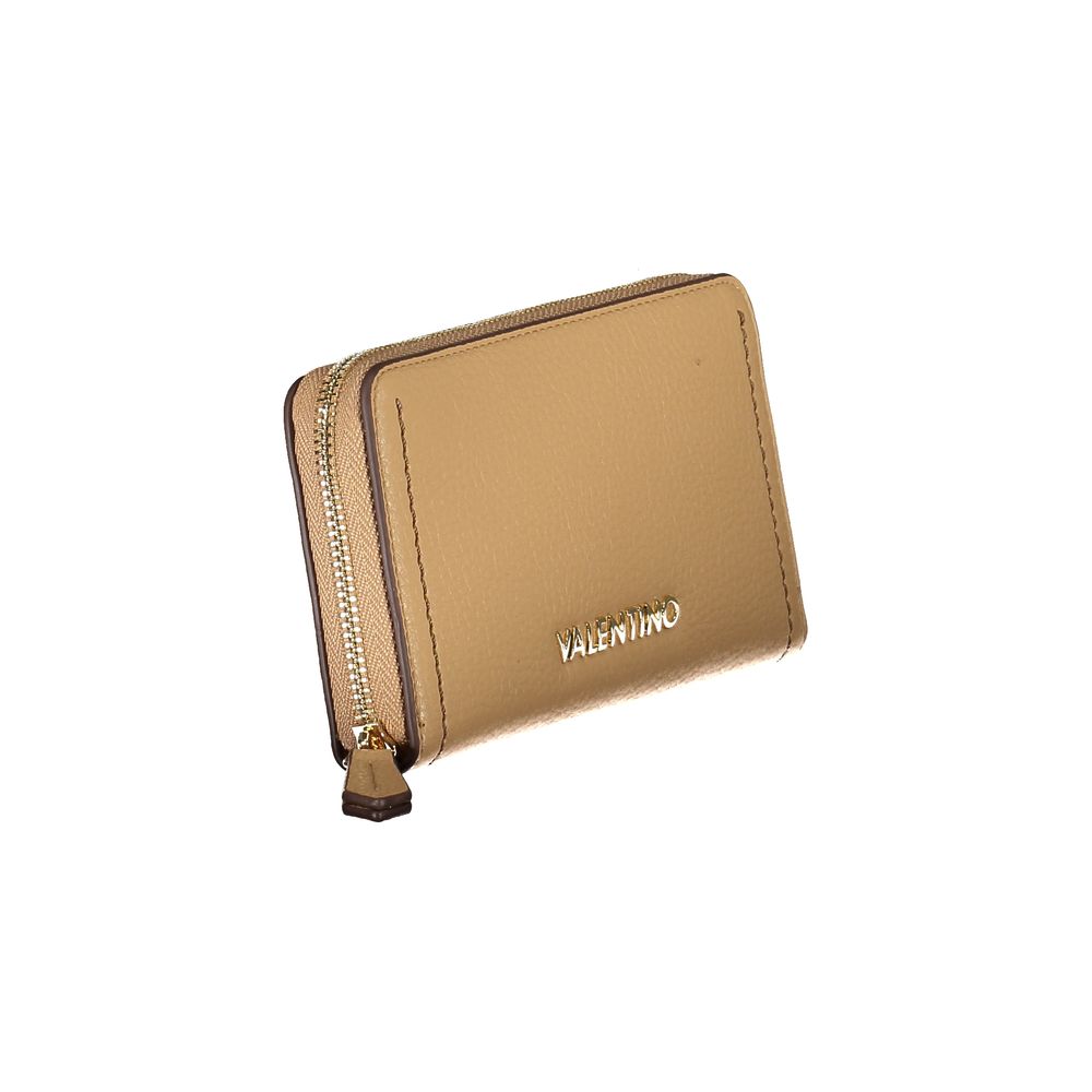 Beige Polyurethane Women Wallet