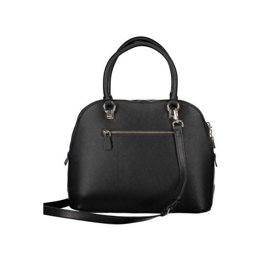 Black Polyethylene Women Handbag