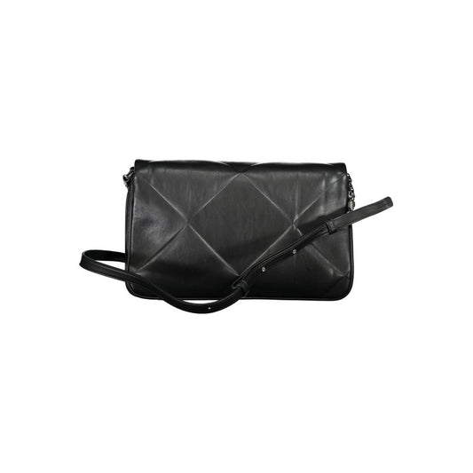 Black Polyester Women Shoulder Bag