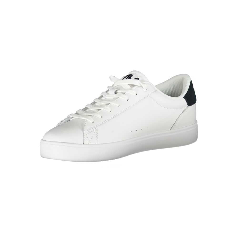 White Polyurethane Men Sneaker