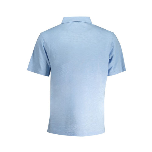 Blue Cotton Polo Shirt