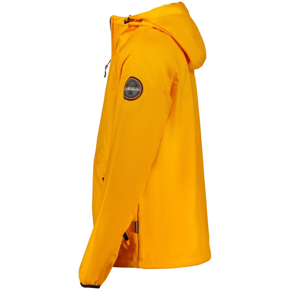 Orange Polyester Shell Jacket