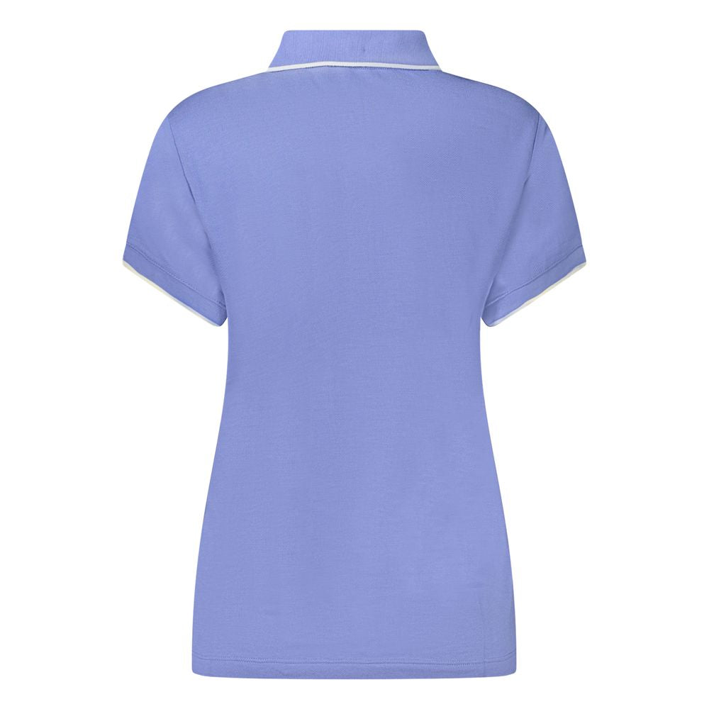 Blue Cotton Polo Shirt