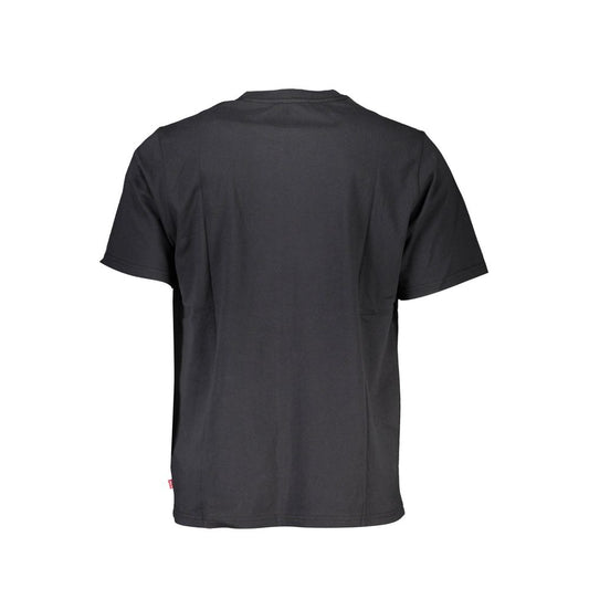 Black Cotton Men T-Shirt