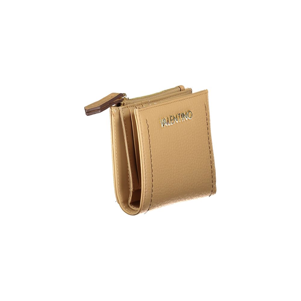 Beige Polyurethane Women Wallet