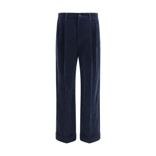 Blue Cotton Pants