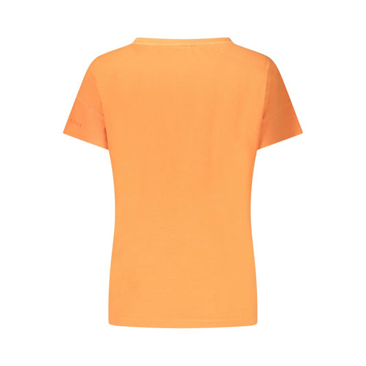 Orange Cotton Tops & T-Shirt