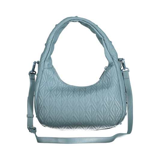 Blue Polyurethane Women's Bag