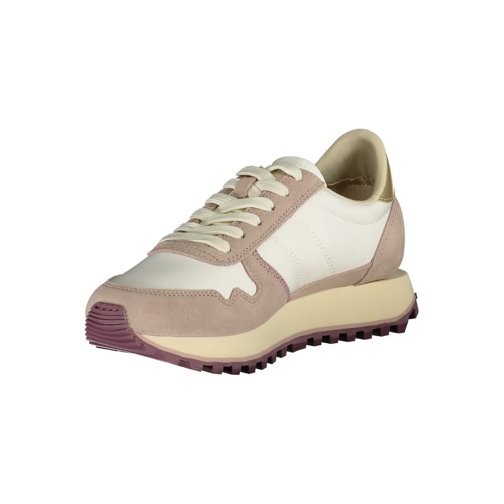 White Polyester Sneaker