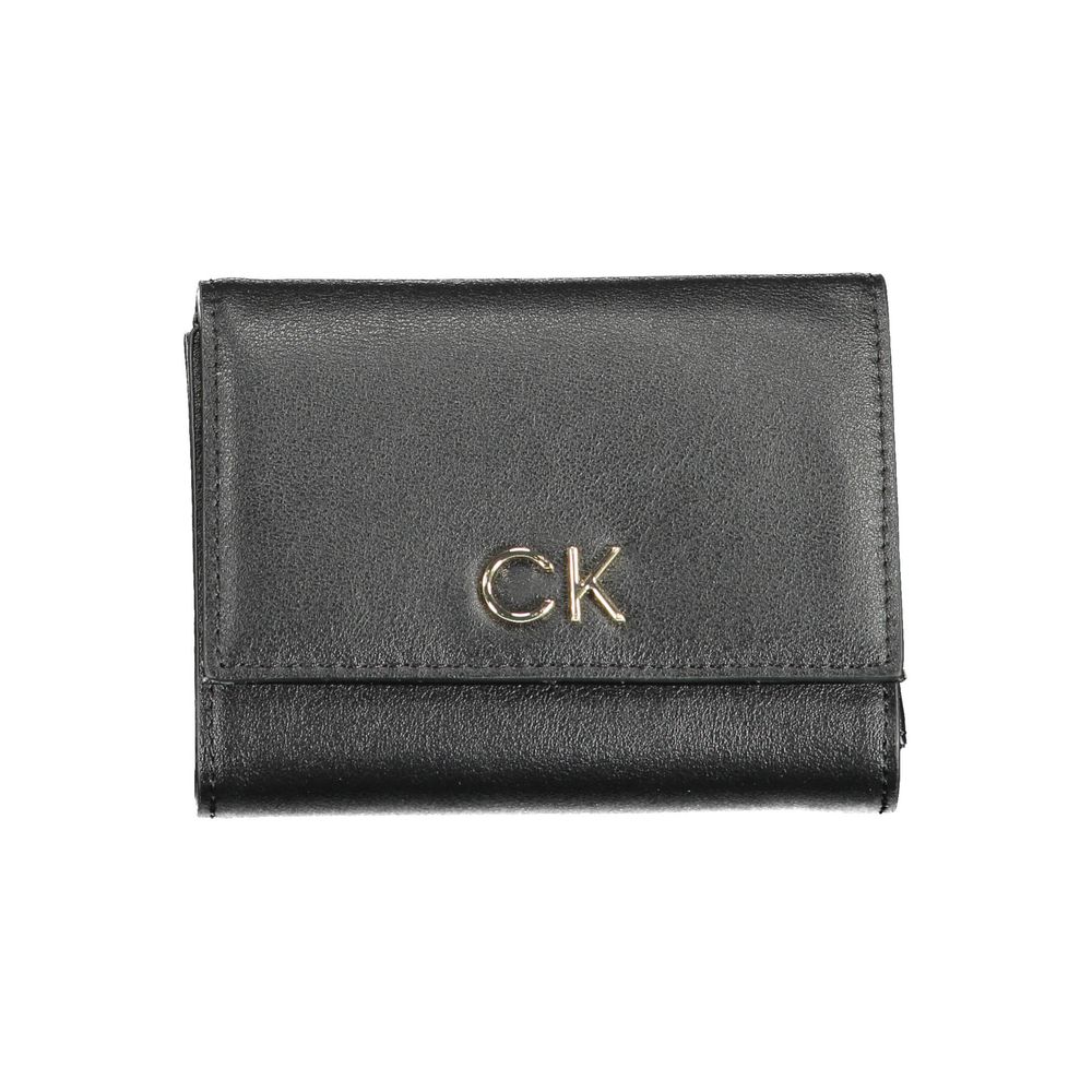 Black Polyester Women Wallet
