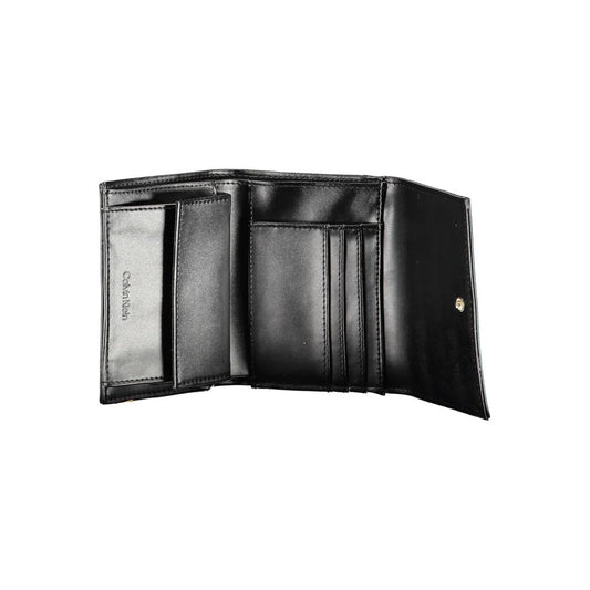Black Polyester Women Wallet