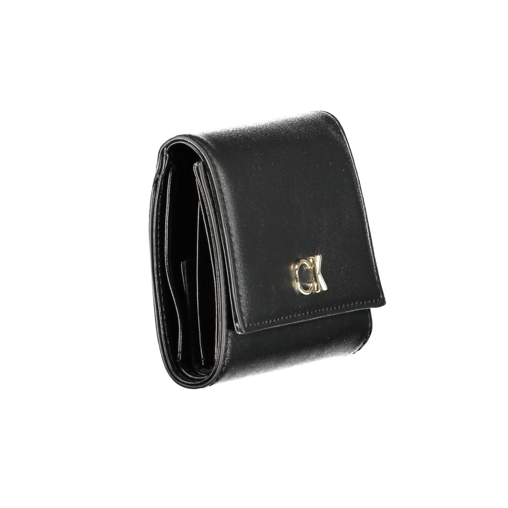 Black Polyester Women Wallet