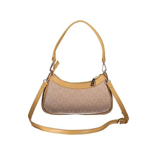 Beige Polyurethane Women Handbag