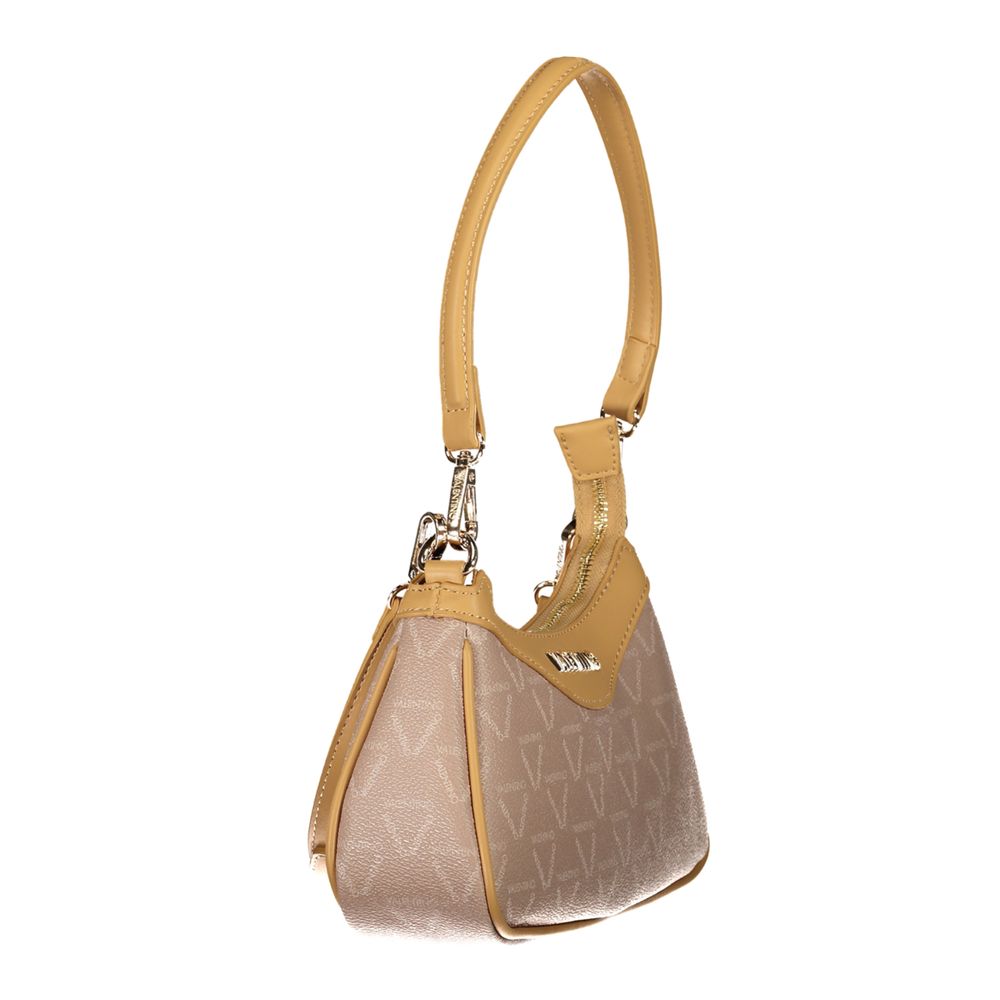 Beige Polyurethane Women Handbag