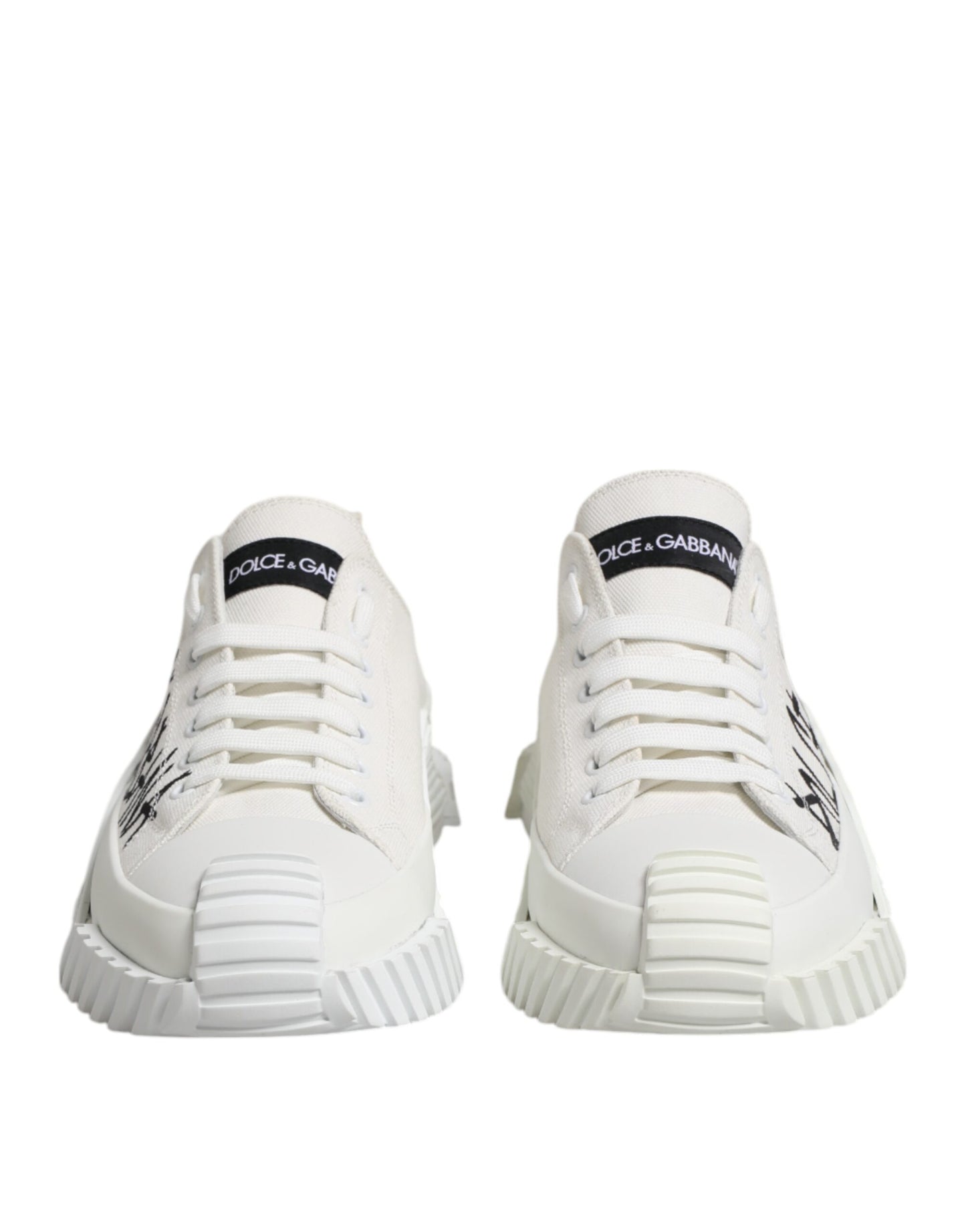 White Cotton NS1 Low Top Sneakers Shoes