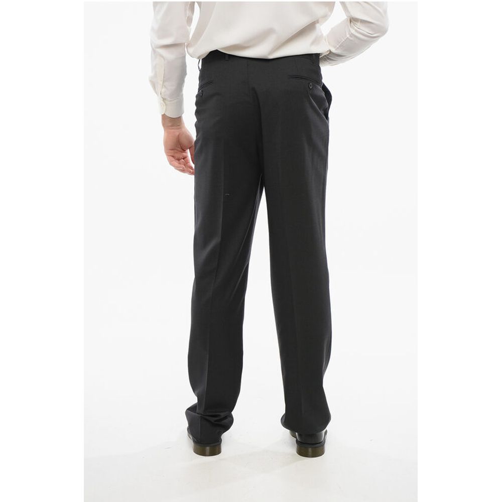 Virgin Wool MANTUA Pants with Concealed Closure