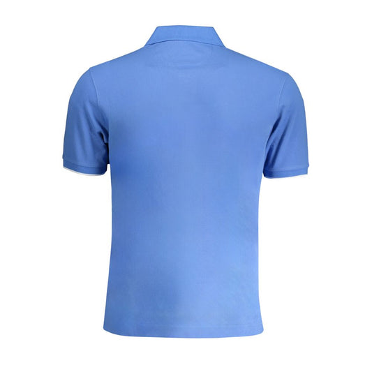 Blue Cotton Polo Shirt