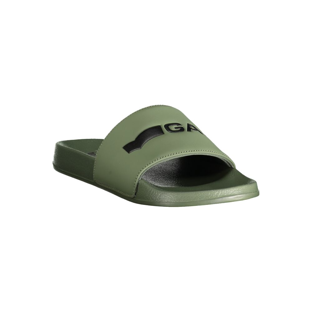 Green Polyester Mens Sandal