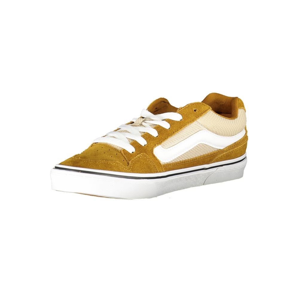 Yellow Polyester Athletic Sneakers