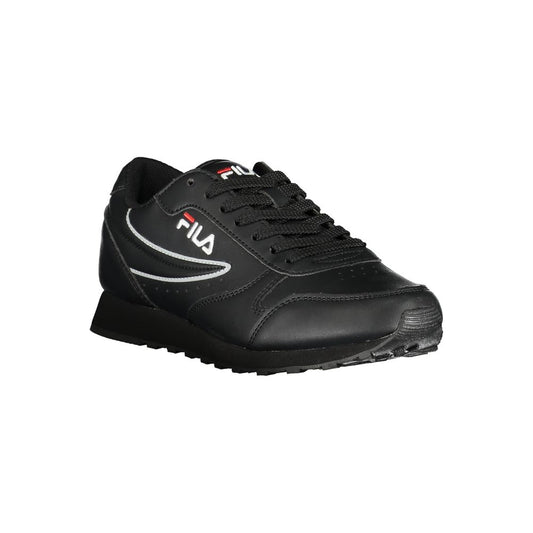 Black Polyethylene Athletic Sneakers