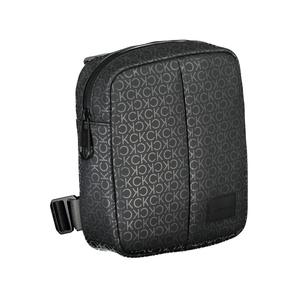 Nero Polyurethane Men Shoulder Bag