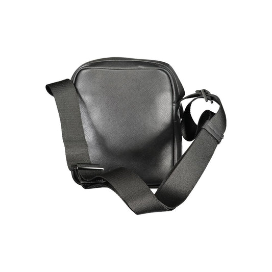 Black Polyester Men's Shoulder Bag