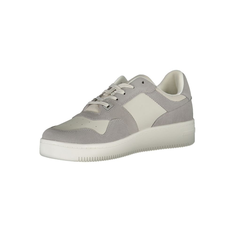 Gray Polyester Athletic Sneakers