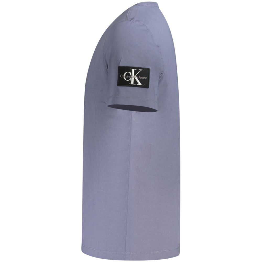 Blue Cotton Men's T-Shirt