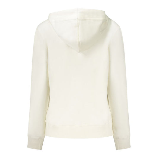 White Cotton Women's Hooded Sweatshirt
