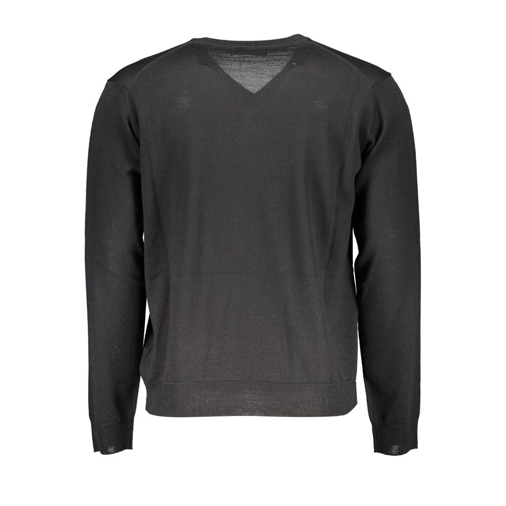 Black Wool Men Sweater