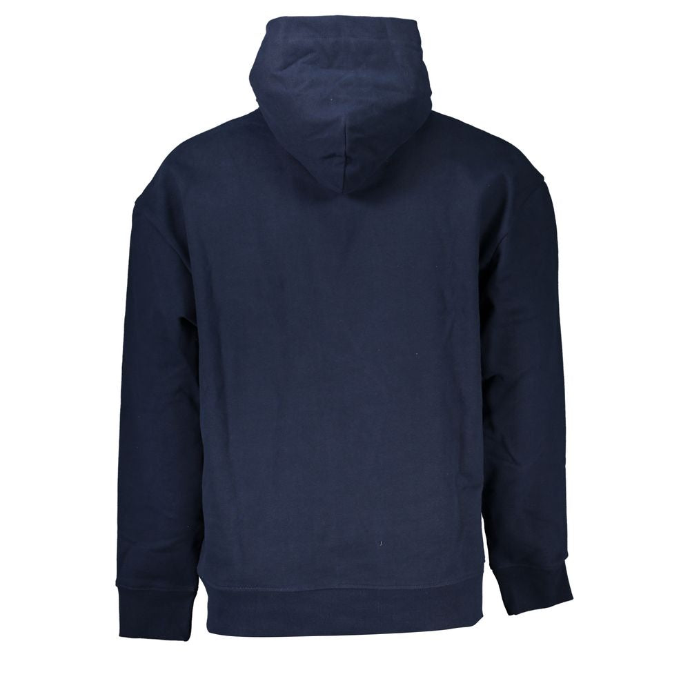 Blue Cotton Men Sweatshirt