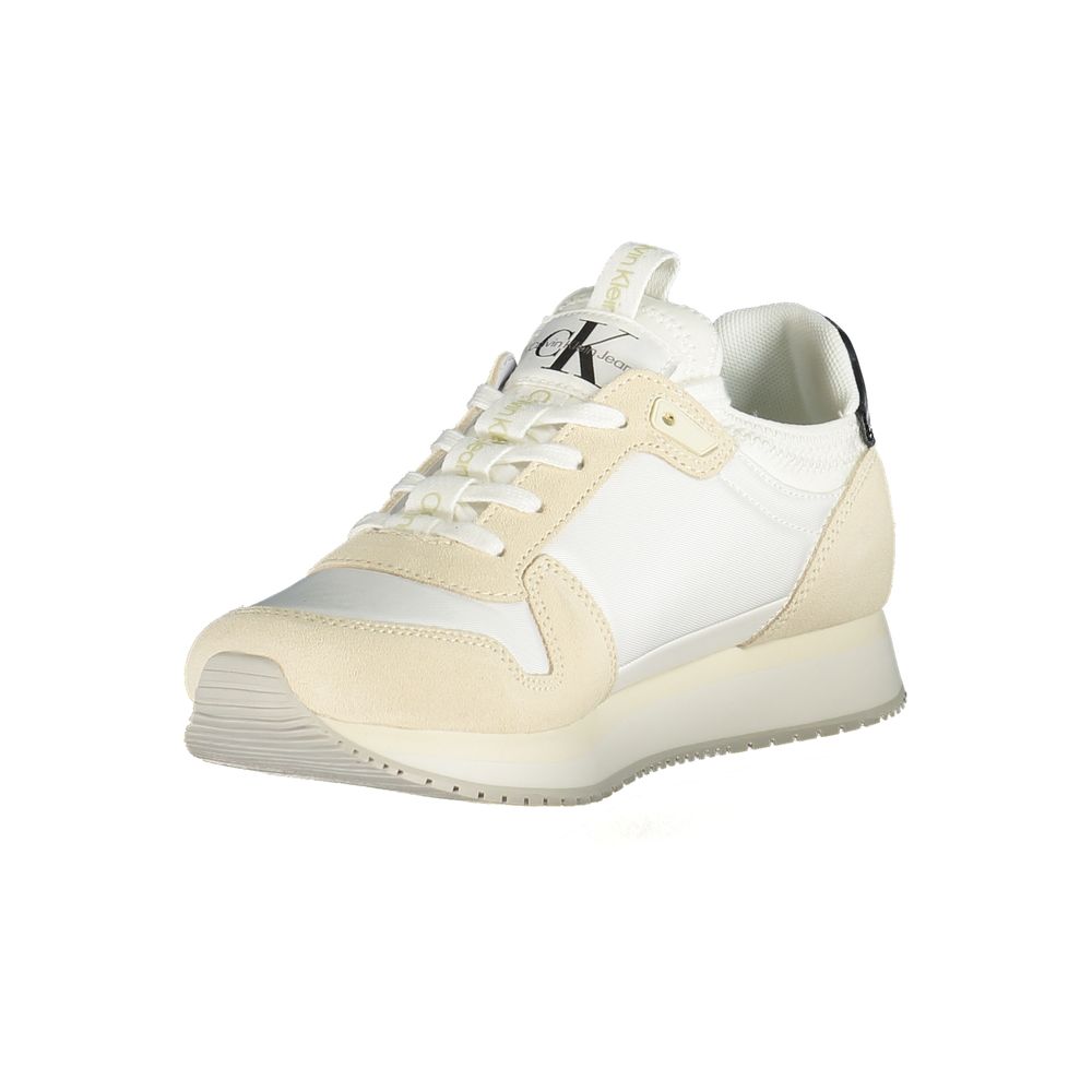 White Polyester Sneaker