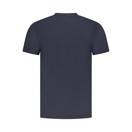 Blue Cotton Men T-Shirt