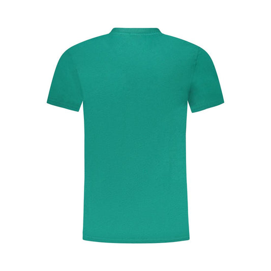 Green Cotton Men T-Shirt