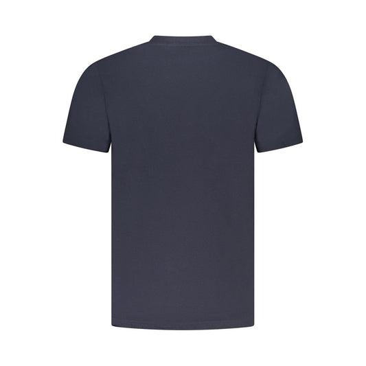 Blue Cotton Men T-Shirt