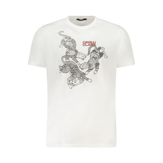 White Cotton Men T-Shirt