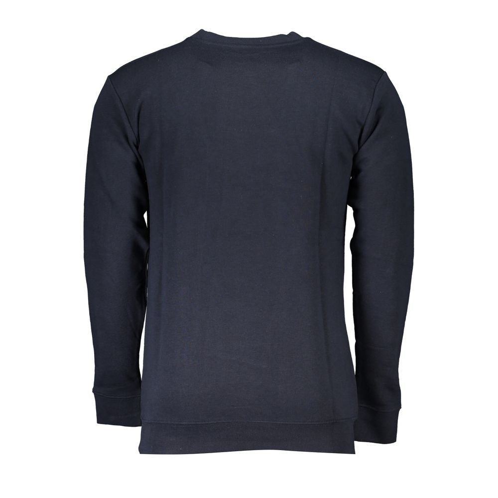 Blue Cotton Men Sweatshirt