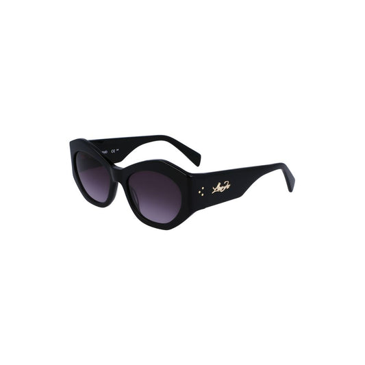 Black Acetate Women Sunglass