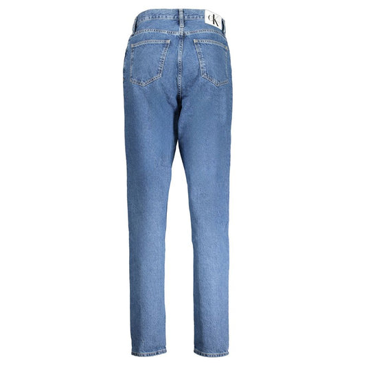 Blue Cotton Mom Jeans