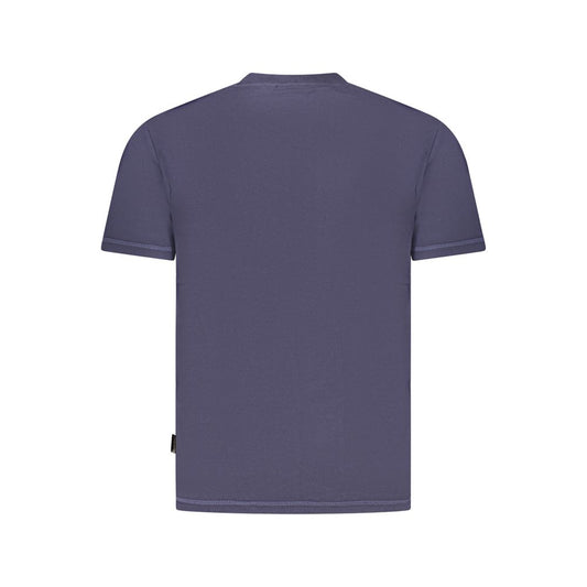 Blue Cotton Men T-Shirt
