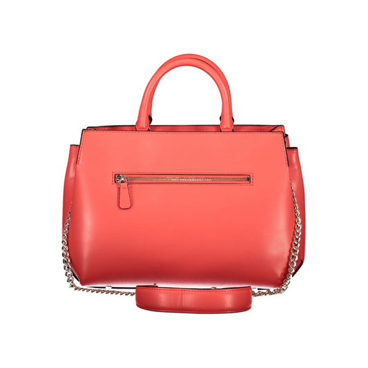 Red Polyethylene Women Handbag