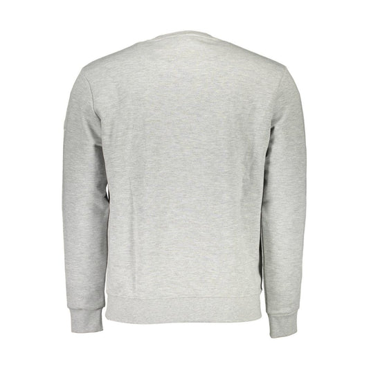 Gray Cotton Men Sweatshirt