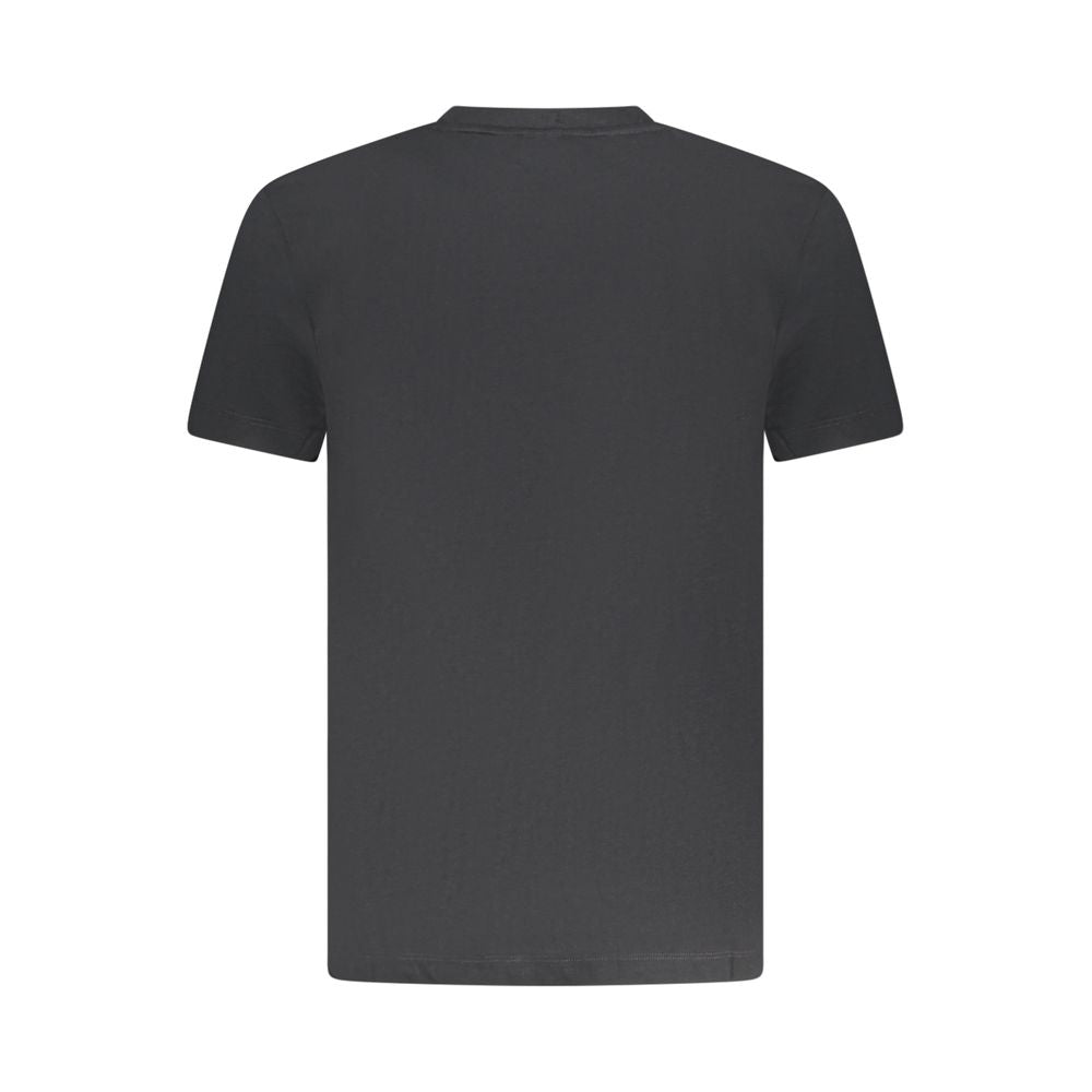 Black Cotton Men T-Shirt