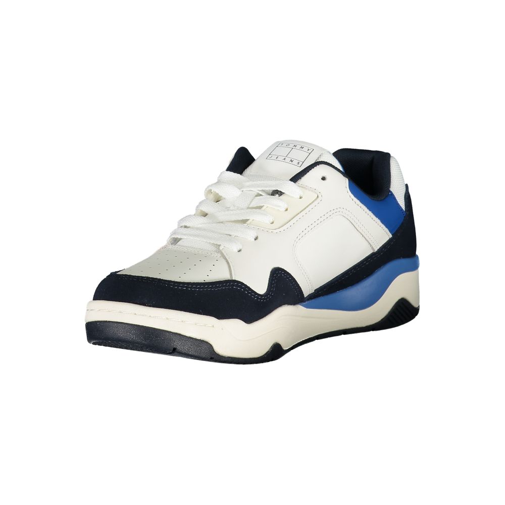 Blue Polyester Athletic Sneakers