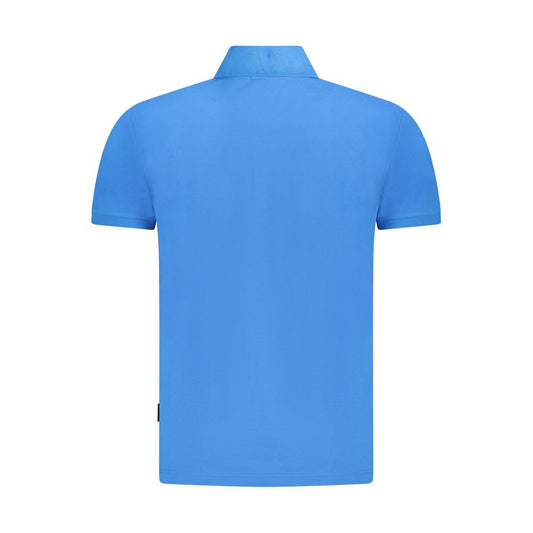 Blue Cotton Polo Shirt