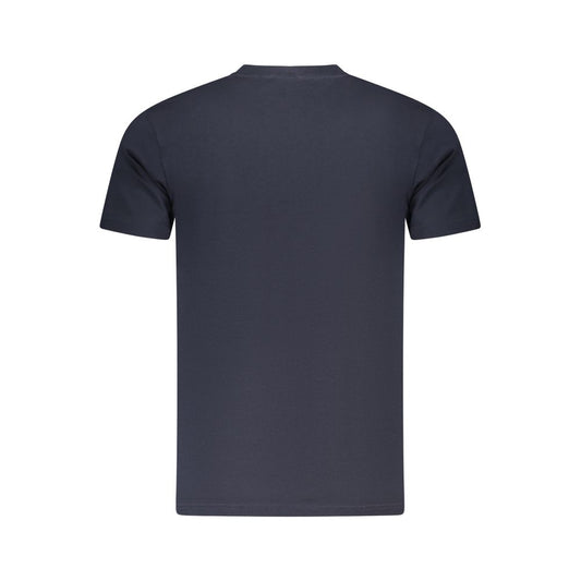 Blue Cotton Men T-Shirt