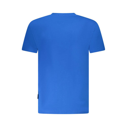 Blue Cotton Men T-Shirt