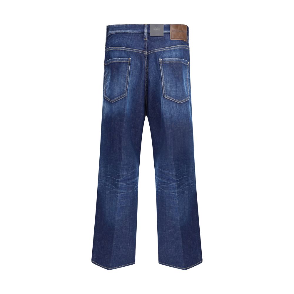 Blue Cotton Relaxed Fit Jeans